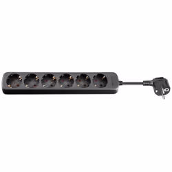 Goobay 96050, 3 m, Intérieure, Type F, Type F, Courbe, Noir