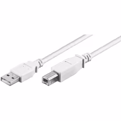 Goobay 96186 câble USB 1 m USB 2.0 USB A USB B Blanc