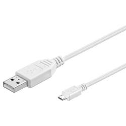 Goobay USB 2.0 A/micro-B 0.15m câble USB 0,15 m USB A Micro-USB B Blanc