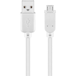 Goobay 96195 câble USB 5 m USB 2.0 USB A Micro-USB B Blanc
