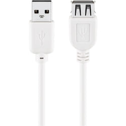 Goobay 96197 câble USB 0,6 m USB 2.0 USB A Blanc