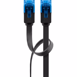 Goobay 96301 câble de réseau Noir 0,5 m Cat6a U/UTP (UTP)