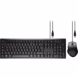 Goobay 96493, Taille réelle (100 %), USB, QWERTZ, Noir, Souris incluse