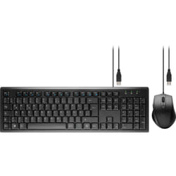 Goobay 96493 clavier Souris incluse USB QWERTZ Allemand Noir