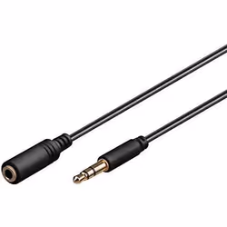Goobay 97111, 3,5mm, Mâle, 3,5mm, Femelle, 0,5 m, Noir