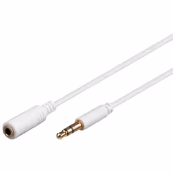Goobay 97112, 3,5mm, Mâle, 3,5mm, Femelle, 0,5 m, Blanc