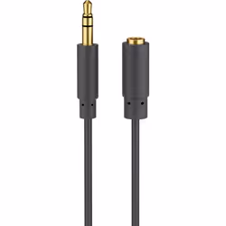 Goobay 97118, 3,5mm, Mâle, 3,5mm, Femelle, 2 m, Noir