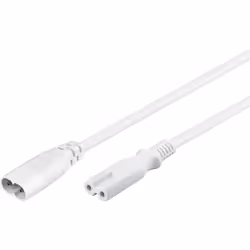 Goobay 97200 câble électrique Blanc 2 m Coupleur C8 Coupleur C7