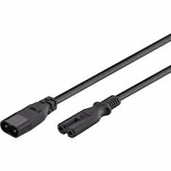 Goobay 97201 câble électrique Noir, Indigo 2 m Coupleur C8 Coupleur C7