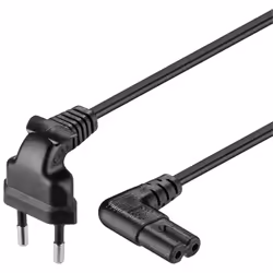 Goobay CEE 7/16 / IEC 60320 C7, 1 m, 1 m, CEE7/16, Coupleur C7, 250 V, 2.5 A