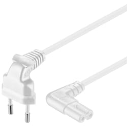 Goobay CEE 7/16 / IEC 60320 C7, 1 m Blanc CEE7/16 Coupleur C7