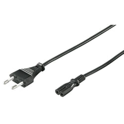 Goobay 97359 câble électrique Noir 0,5 m CEE7/16 Coupleur C7
