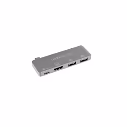 Terratec Connect c4, USB 3.2 Gen 1 (3.1 Gen 1) Type-C, Argent, HDMI, USB 3.2 Gen 1 (3.1 Gen 1) Type-A, Aluminium, Chine, USB
