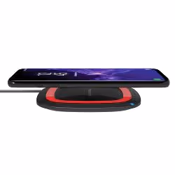 RealPower FreeCharge-10, Intérieure, 2 A, Recharge sans fil, Noir, Rouge