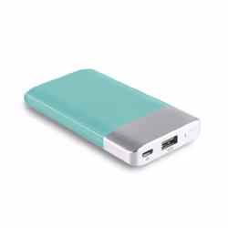 RealPower PB-4000 Fashion, 4000 mAh, Lithium Polymère (LiPo), Bleu, Argent