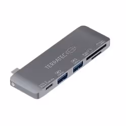 Terratec 283005, USB 3.2 Gen 1 (3.1 Gen 1) Type-C, Gris, MMC, MicroSDXC, SDXC, USB 3.2 Gen 1 (3.1 Gen 1) Type-A, USB 3.2 Gen ...