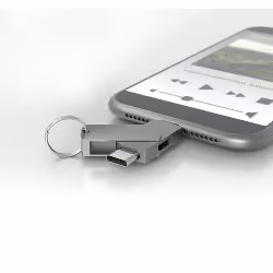Terratec 272986 changeur de genre de câble USB Type-C USB Type-C, Micro-USB Argent