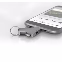 Terratec 272989 changeur de genre de câble USB Type-C 2 x Micro-USB Argent