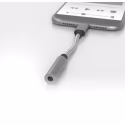 Terratec 284535 câble de téléphone portable Argent USB C 3,5mm