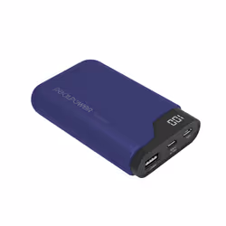 RealPower PB-7500C Navy Blue, 7500 mAh, Noir, Bleu