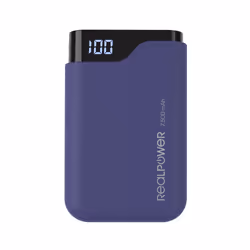 RealPower PB-7500C Navy Blue 7500 mAh Noir, Bleu