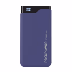 RealPower PB-15000C Navy Blue 15000 mAh Noir, Bleu