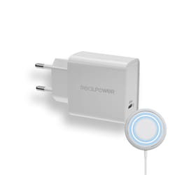 RealPower PC-MagSet Universel Blanc Secteur Recharge sans fil Intérieure