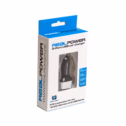 RealPower 176635 chargeur d'appareils mobiles Universel Noir, Argent Secteur Auto
