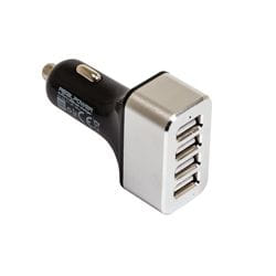 RealPower 176636 chargeur d'appareils mobiles Smartphone, Tablette Noir, Argent Allume-cigare Auto