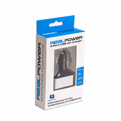 RealPower 176636 chargeur d'appareils mobiles Smartphone, Tablette Noir, Argent Allume-cigare Auto