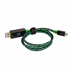 RealPower USB A/Micro-USB B 0.75m, 0,75 m, USB A, Micro-USB B, USB 2.0, Mâle/Mâle, Noir, Vert