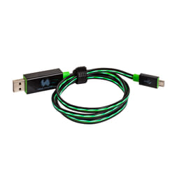 RealPower USB A/Micro-USB B 0.75m câble USB 0,75 m USB 2.0 Noir, Vert