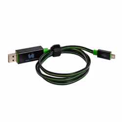 RealPower USB A/Micro-USB B 0.75m câble USB 0,75 m USB 2.0 Noir, Vert
