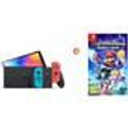 SWITCH OLED NEON + MARIO ET THE LAPINS CRETINS SPARKS OF HOPE