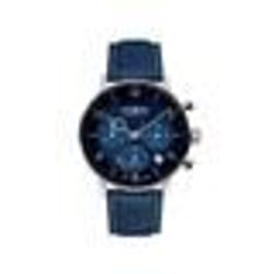 Montre - Zeppelin - Hindenburg - Acier - Chronographe Solaire - Cuir Bleu