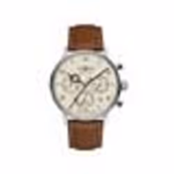 Montre Homme Zeppelin Hindenburg Acier Chrono Solaire Cuir Marron 8086-5