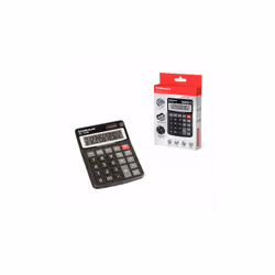 ErichKrause DC-312N, Bureau, Calculatrice basique, 12 chiffres, Batterie/Solaire, Noir