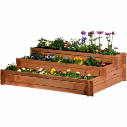 Dobar 58180FSC, Rectangle, Marron, Plastique, Bois, Lit de plantation