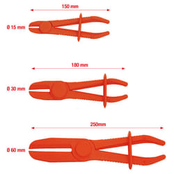 KS Tools 115.5050 Jeu de pinces à dénuder pour tuyau, 3 pièces D232532