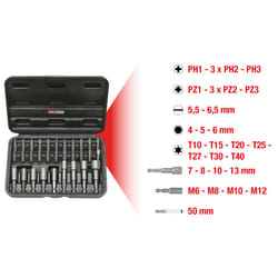 Kstools - Jeu d'embouts de vissage 1/4, 31 pcs