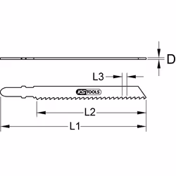 KS Tools 129.3118 Lame de scie sauteuse, à chantourner et sabre Lames de scie sauteuse Acier rapide 5 pièce(s)