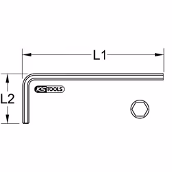 KS Tools 151.2045 Clé hexagonale Clé hexagonale forme de l Métrique 1 pièce(s)