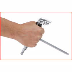 KS TOOLS Jeu de clés mâles tête sphérique longues, 8 pcs - Vue supplémentaire 6