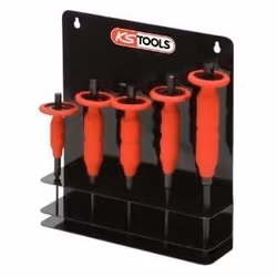 Jeu de 5 chasses-goupilles KS TOOLS avec poignée amortissante en acier chrome vanadium