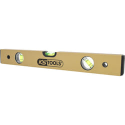 Ks Tools - Niveau rectangulaire en aluminium anodisé 3 fioles, L.400 mm - 204.5400