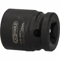 Kstools - 1/2 Douilles à chocs 6 pans, courtes, 22mm