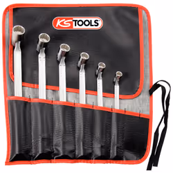 KS TOOLS Jeu de 6 clés à douilles articulées, 18x19 mm,