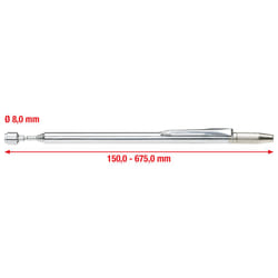 Kstools - ks tools 550.1001 aimant magnétique télescopique capacité 0,5 kg longueur 650 mm