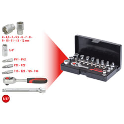 Kstools - 1/4 Coffret de douilles, 23 pcs