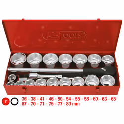 KS Tools 911.0822, Ensemble de douilles, 1", 21 tête(s), Sulfate de chondroïtine, 43,5 kg